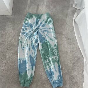 PacSun Tie-Dye Jogger Pants - Blue and Green